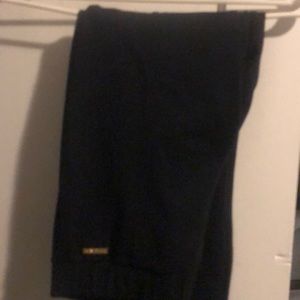 Dark blue Large mK crop pants with pleat